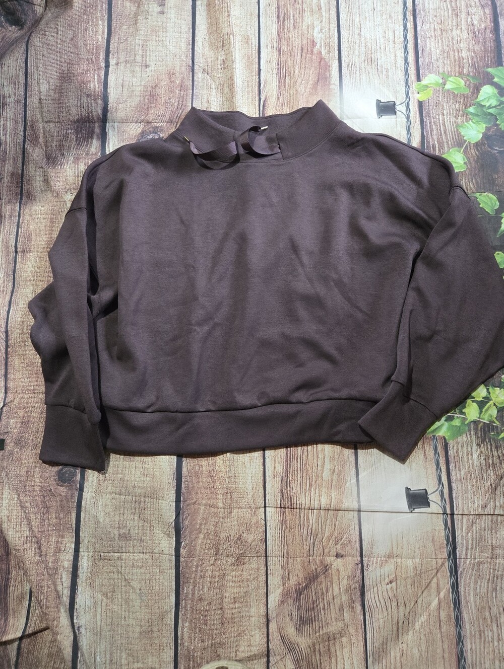 Cozy Dark Brown/purple  Pullover with High Neck